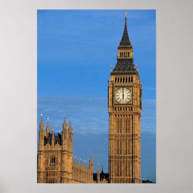 Big Ben and Parliament Building Poster (Front)