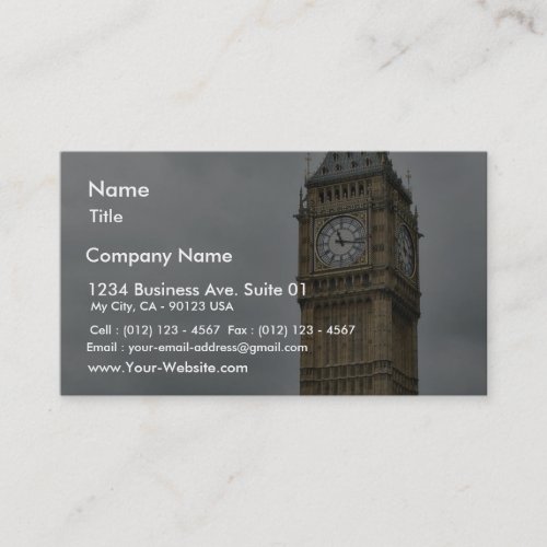 Big Ben And The Houses Of Parliament In London Business Card Template