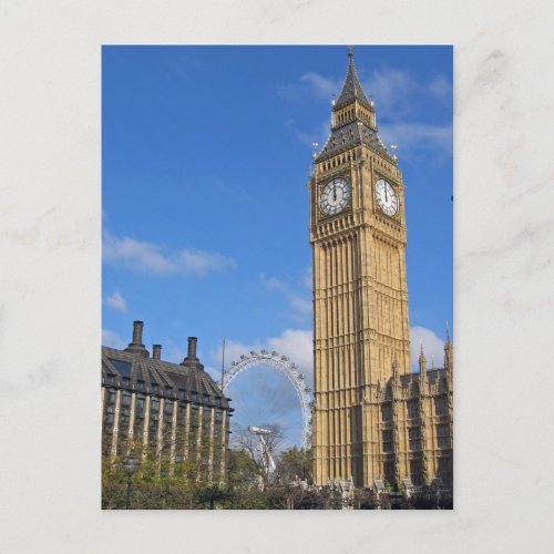 Big Ben and the London Eye Postcard