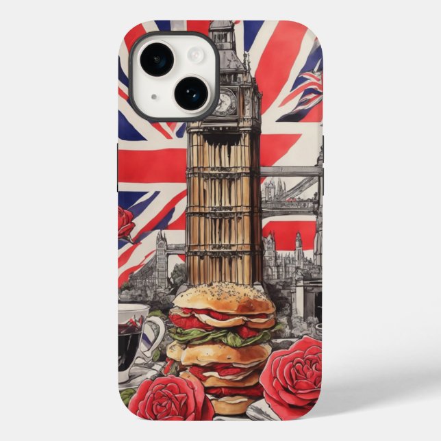 Big Ben and the Rose of England 1 Case-Mate iPhone Case (Back)