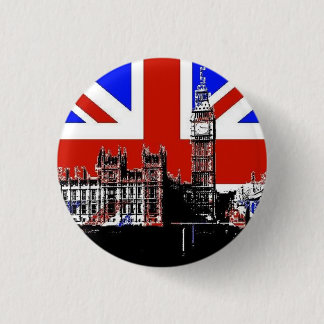 Big Ben and the Union Jack Pinback Button