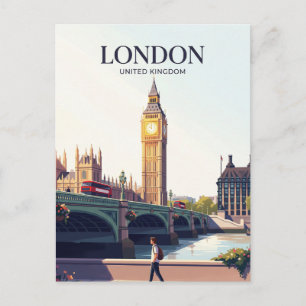 Big Ben and Westminster Bridge United Kingdom Postcard