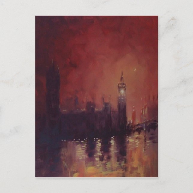 Big Ben At Night Post Card (Front)