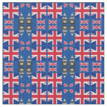 Big Ben, British Flag fabric trendy United Kingdom