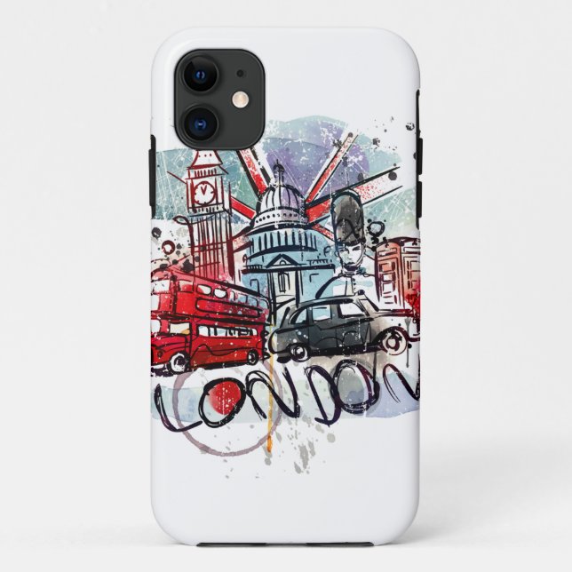 big ben bus london landmark Case-Mate iPhone case (Back)