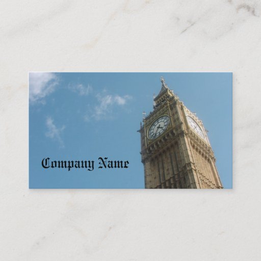 Customizable Big Ben Business Cards