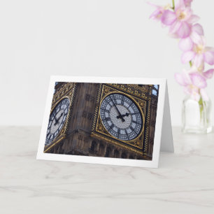 Big Ben Clock Face, London, England Card