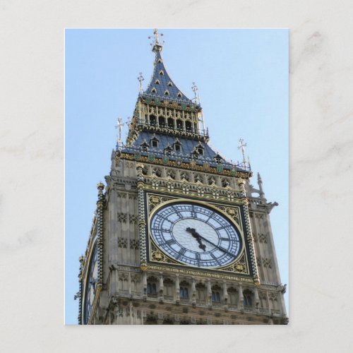 Big Ben Clock in London England United Kingdom Postcard