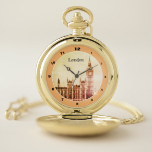 Big Ben Clock & London, Westminster / vintage UK Pocket Watch