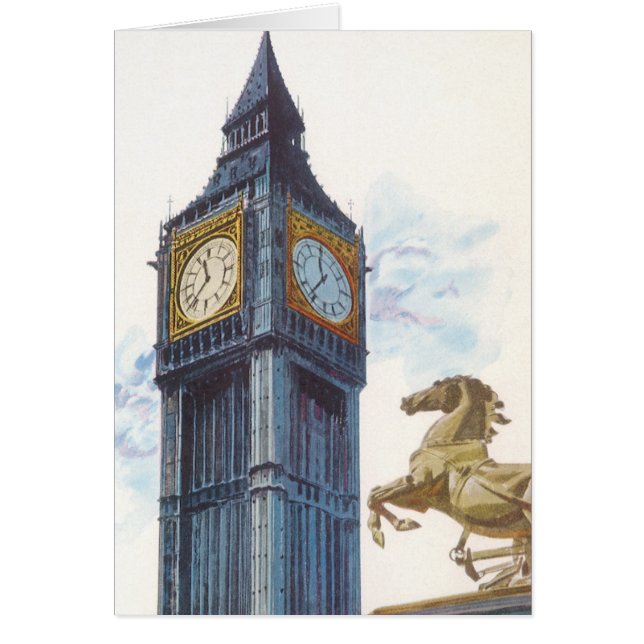 Big Ben Clock Tower at the Palace of Westminster Cards (Front)