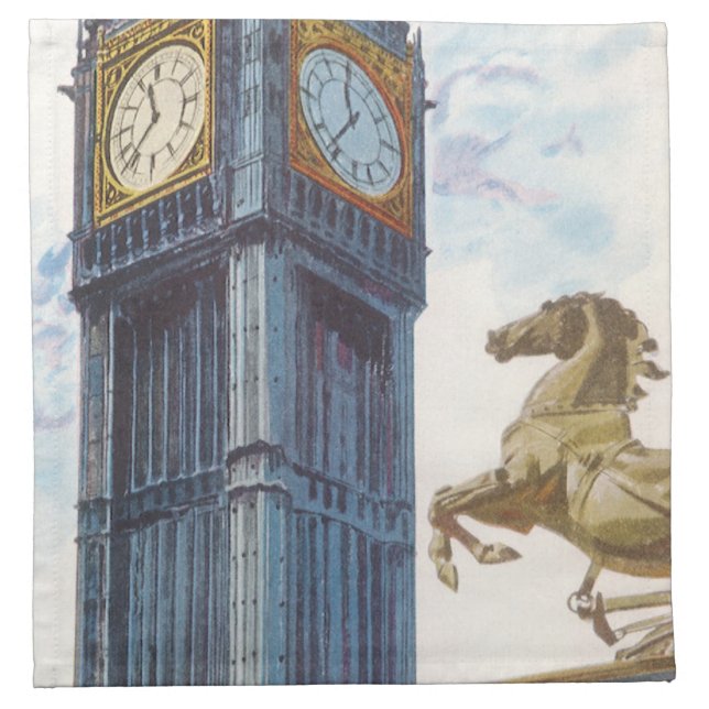 Big Ben Clock Tower at the Palace of Westminster Napkin (Front)