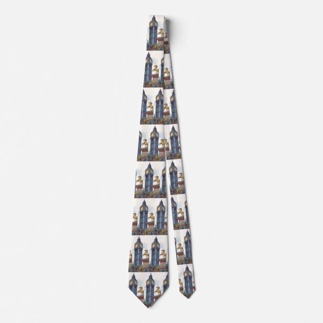 Big Ben Clock Tower at the Palace of Westminster Neck Tie (Front)