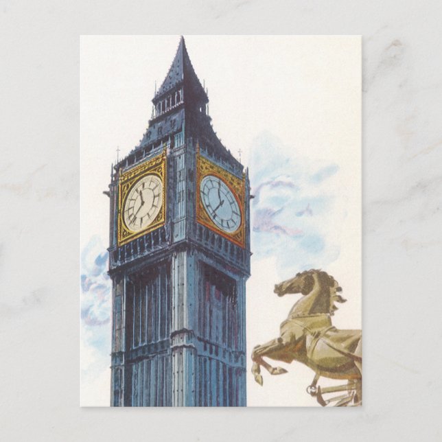 Big Ben Clock Tower at the Palace of Westminster Postcard (Front)
