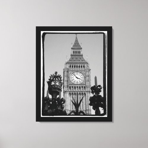 Big Ben Clock Tower at Westminster Palace Canvas Print