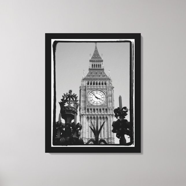 "Big Ben" Clock Tower at Westminster Palace Canvas Print (Front)