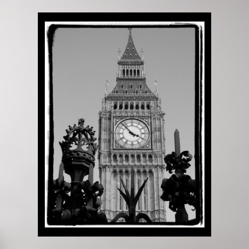 Big Ben Clock Tower at Westminster Palace Poster