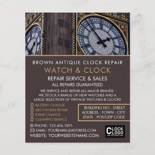 Big Ben Clock Tower Horologist Advertising Flyer