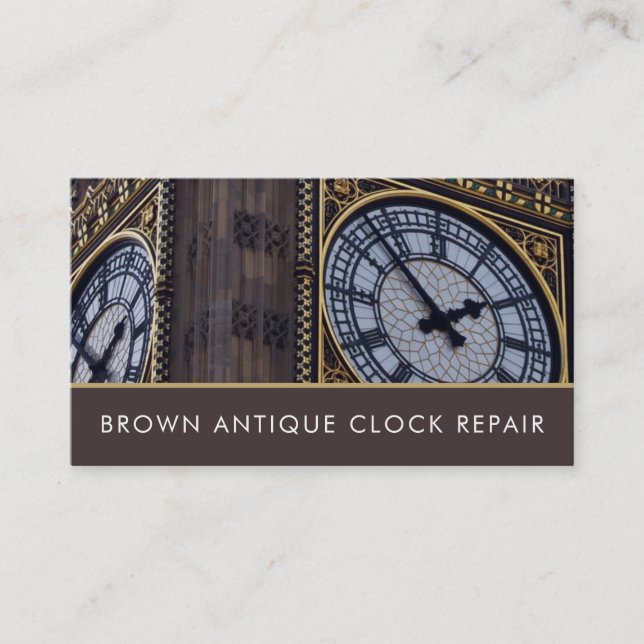 Big Ben Clock Tower, Horologist Business Card (Front)