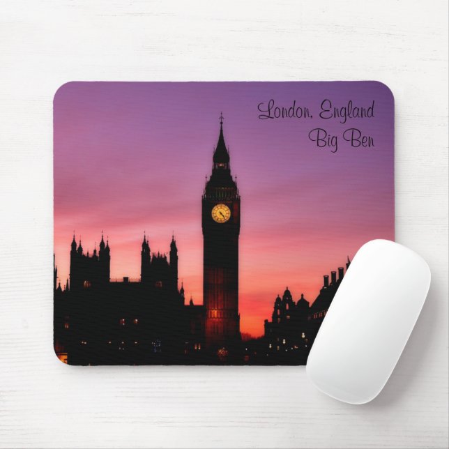 Big Ben Clock Tower London England in Sunset Mouse Pad (With Mouse)