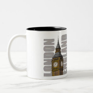 Big Ben Clock Tower London England United Kingdom Two-Tone Coffee Mug