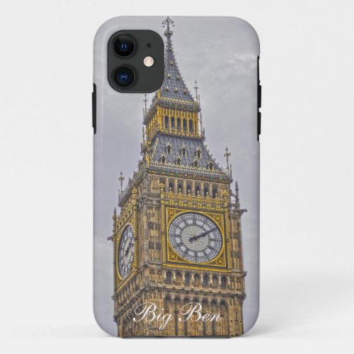 Big Ben Clock Westminster London England iPhone 11 Case