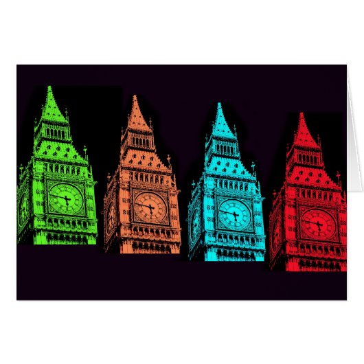 Big Ben Collage Cards (Front Horizontal)