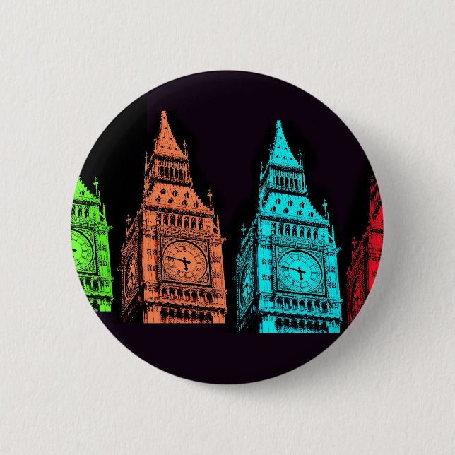 Big Ben Collage Pinback Button (Front)