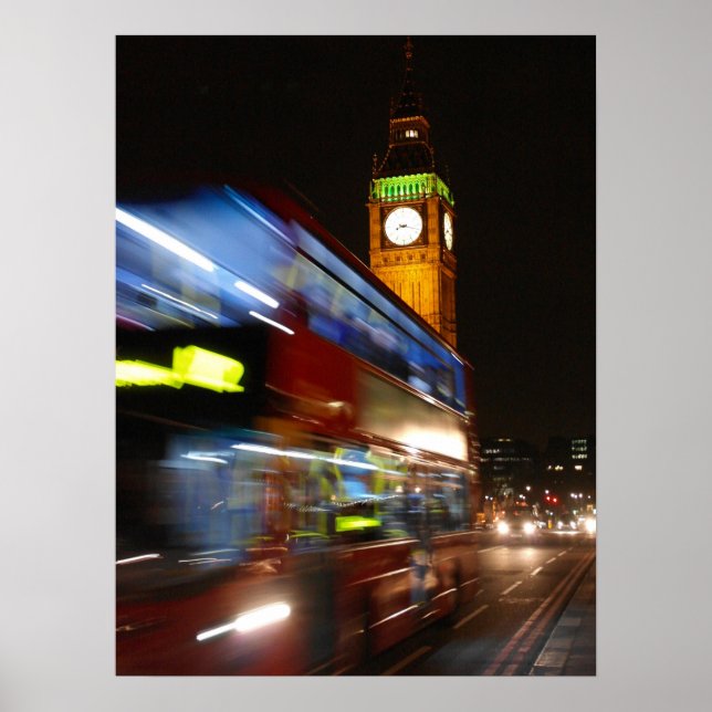 Big Ben - Double Decker Bus - London Poster (Front)