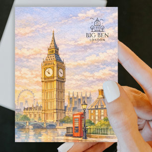 Big Ben - Elizabeth Tower   Popolar City Landmark Postcard