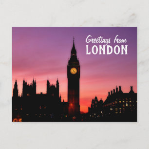 Big Ben Greetings from London England Postcard
