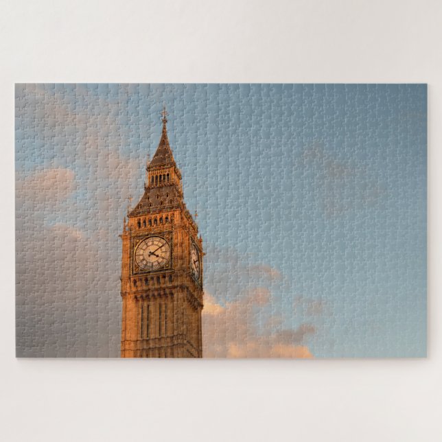 Big Ben in London against a sky with some clouds Jigsaw Puzzle (Horizontal)