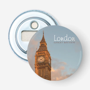 Big Ben in London photo text Bottle Opener