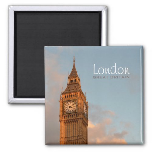 Big Ben in London photo text magnet