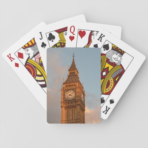 Big Ben in London playing cards