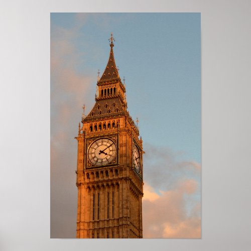 Big Ben in London vertical poster print