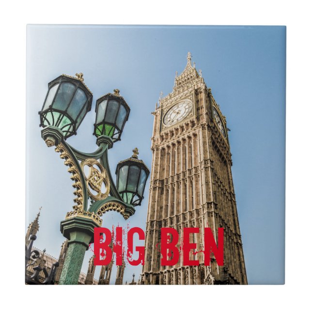 Big Ben in Westminster London gift Ceramic Tile (Front)