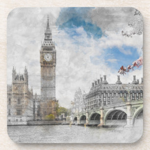 Big Ben London – British Travel Souvenir & UK  Beverage Coaster