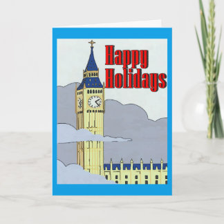Big Ben London, Christmas Holiday Card