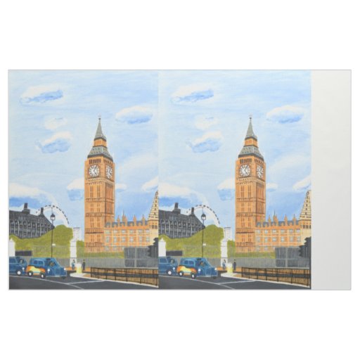 Big Ben London Cotton Fabric 