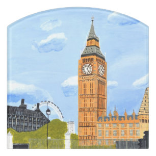 Big Ben London Door Sign