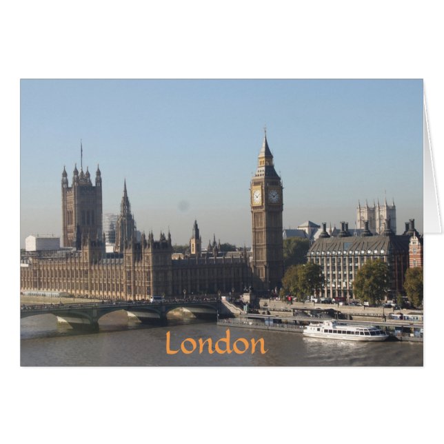 Big Ben, London England Cards (Front Horizontal)