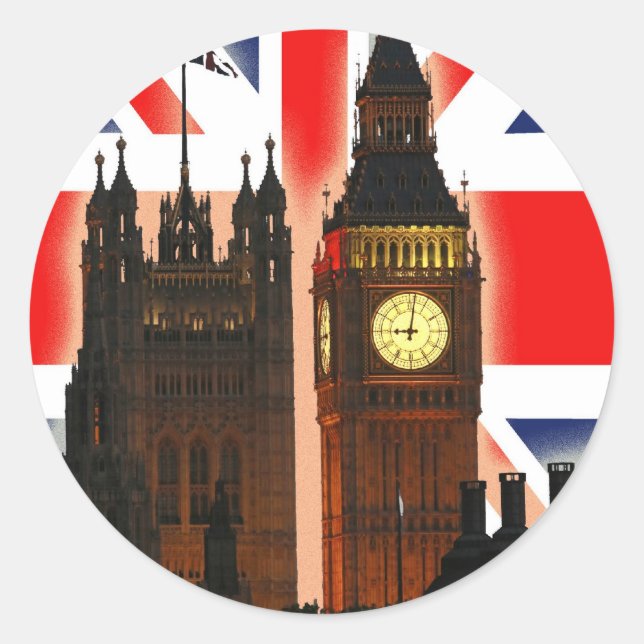 Big Ben, London, England Classic Round Sticker (Front)