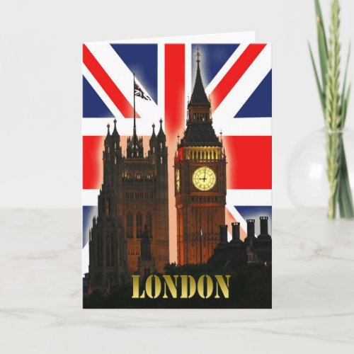 Big Ben London England Holiday Card