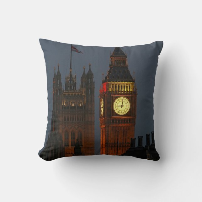 Big Ben, London, England Throw Pillow (Front)
