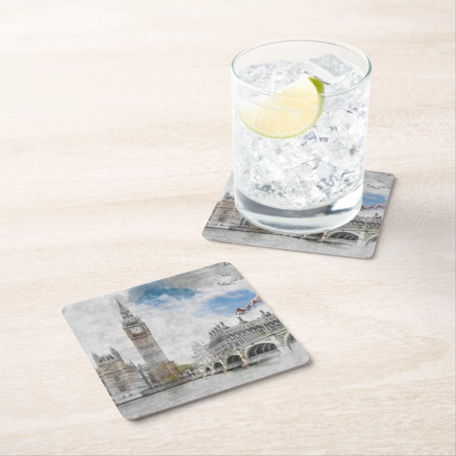 Big Ben London Paper Coaster – UK Travel Souvenir  (Insitu)