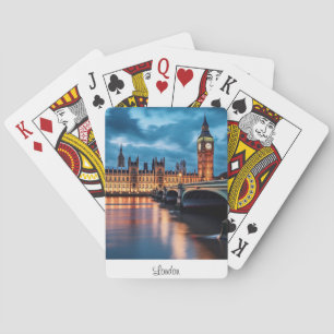 Big Ben, London. Poker Cards