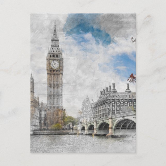 Big Ben London Postcard – UK Travel Souvenir (Front)