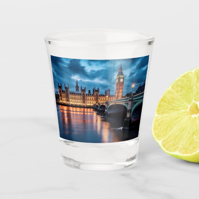 Big Ben, London. Shot Glass (Front)