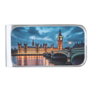Big Ben, London. Silver Finish Money Clip