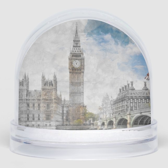 Big Ben London Snow Globe | UK Travel Souvenir (Front)